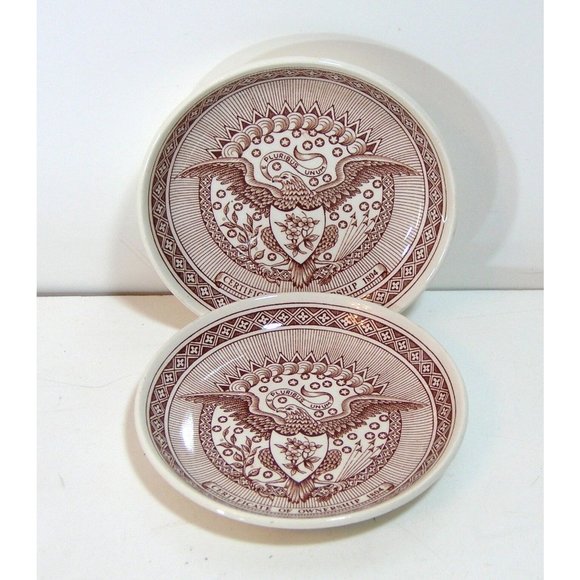 Alfred Meakin Fair Winds Coaster 4 1/4" Plates Staffordshire England, Set of Two - Picture 4 of 4
